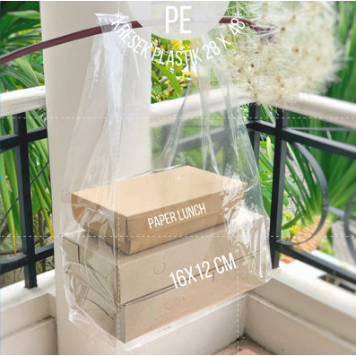 tas plastik BENING isi 50 ukuran 28x48 kantong PE PP TRANSPARAN kresek