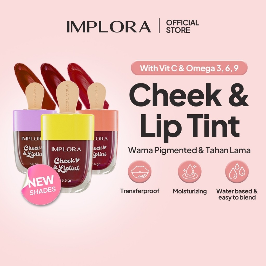 Implora Cheek and Lip tint Vampire Blood | Cheek Lip tint lipstik Implora