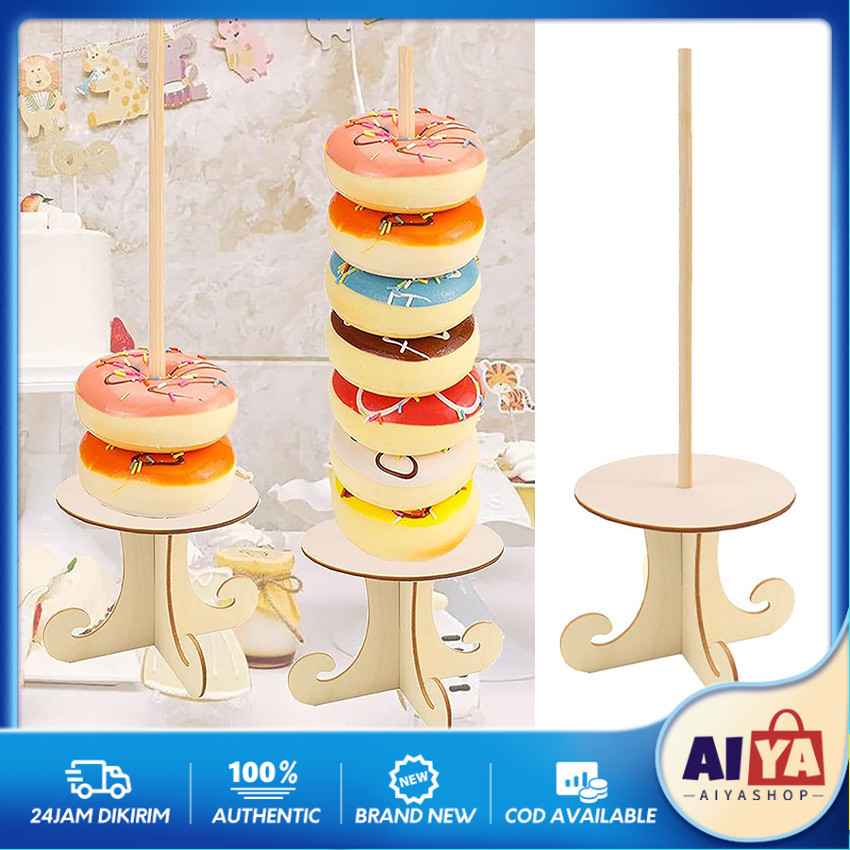 Stik Display Donat Kayu Rak Stand Holder Tempat Display Donat