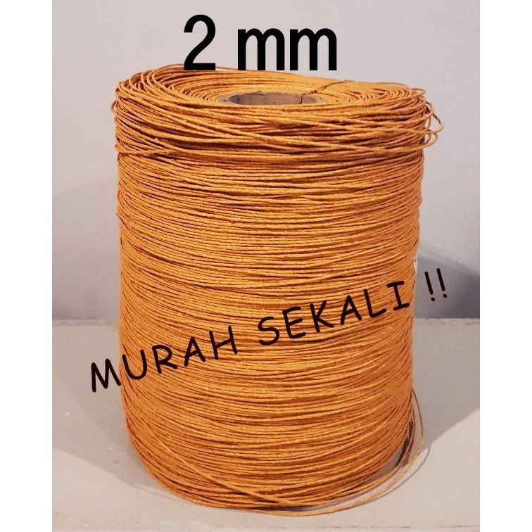 tali kertas paperbag tas kertas rami coklat termurah 2mm kraft samson 100m