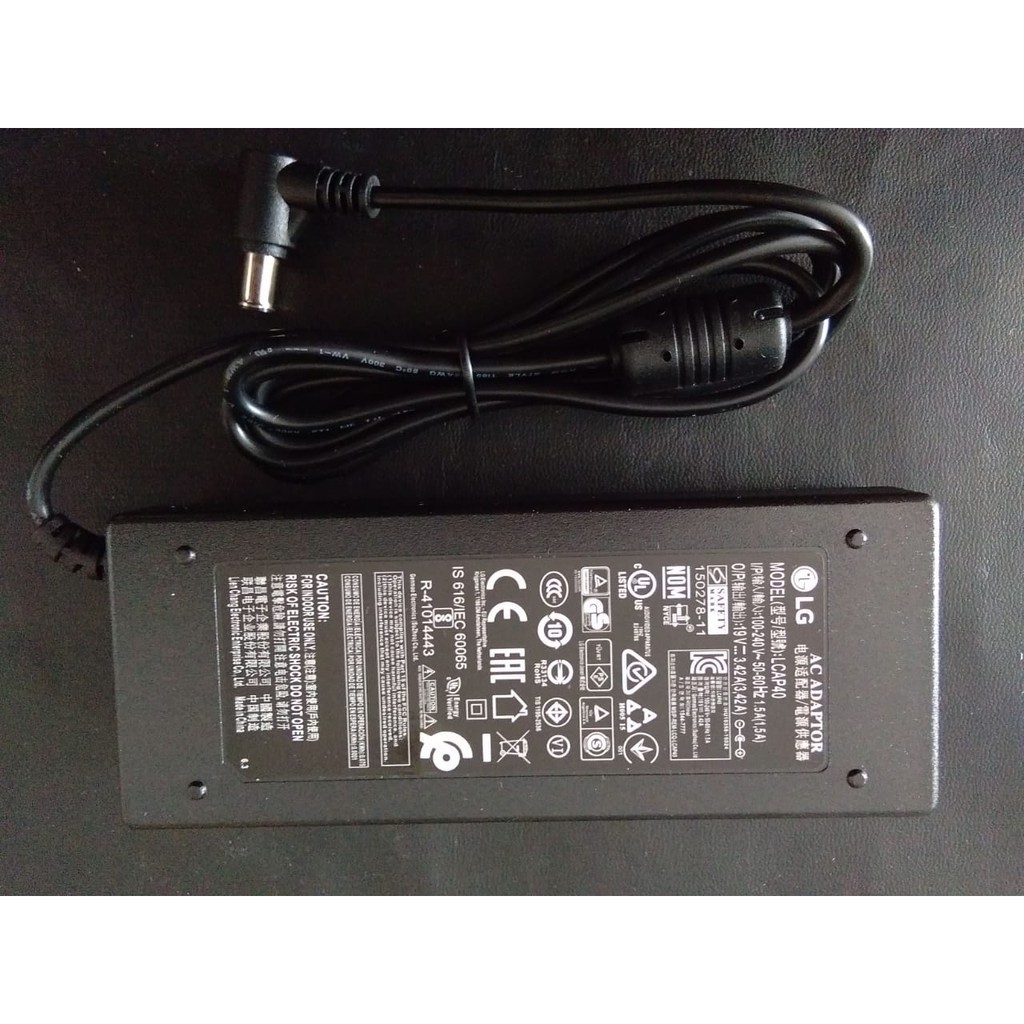 ADAPTOR ASLI LG LED TV 19 VOLT DC 3.42 AMPERE