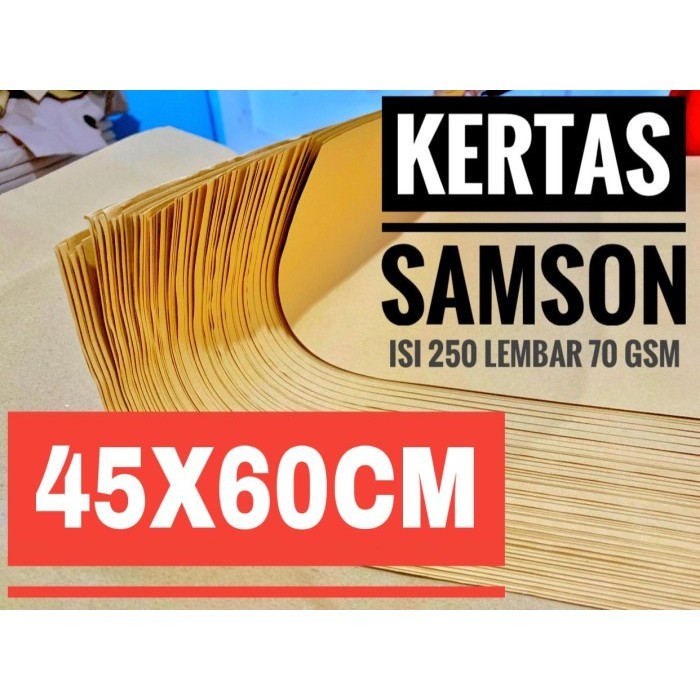 

AST KERTAS SAMSON 60x45/45x60 KRAFT/SAMSON CRAFT/KERTAS PACKING - 250 Lembar