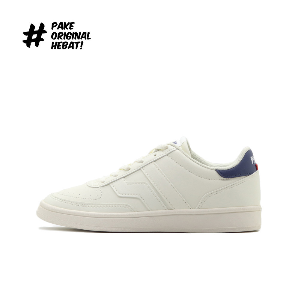 Piero Sepatu Sneakers Court Derby - White Asparagus/Dark Denim/Off White