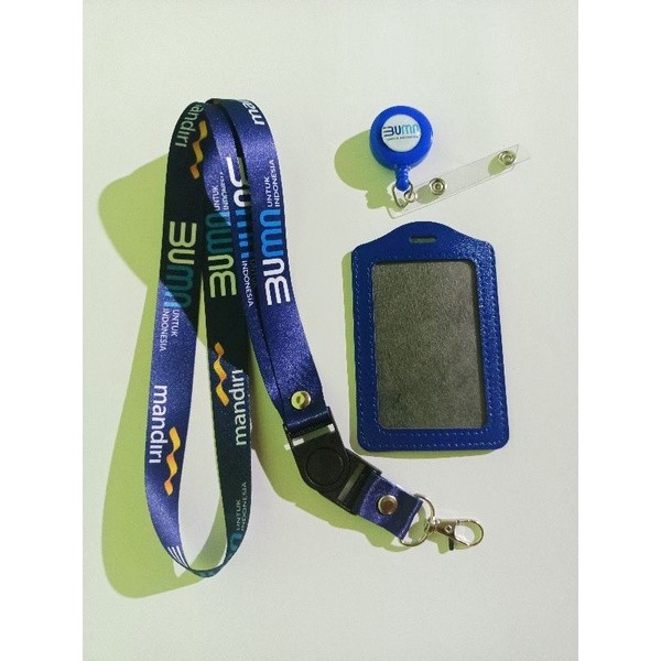 

[READY STOK] Tali id card Mandiri BUMN TERBARU Lanyard Printing SATUAN