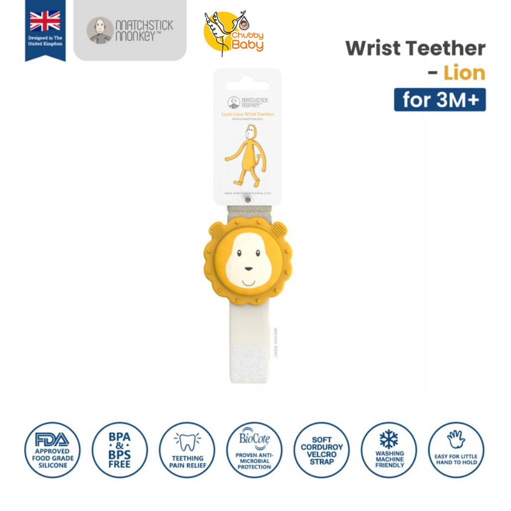 Matchstick Monkey - Wrist Teether Ludo Lion | Gigitan Bayi