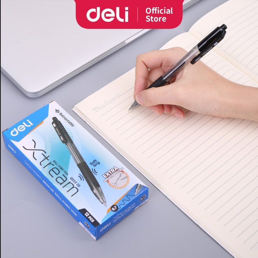 

Deli Xtream Pulpen Retractable 0.7mm Hitam - EQ02320