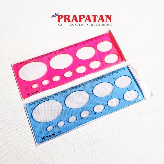 Penggaris Oval / Mal Oval Butterfly 2070 -YY41