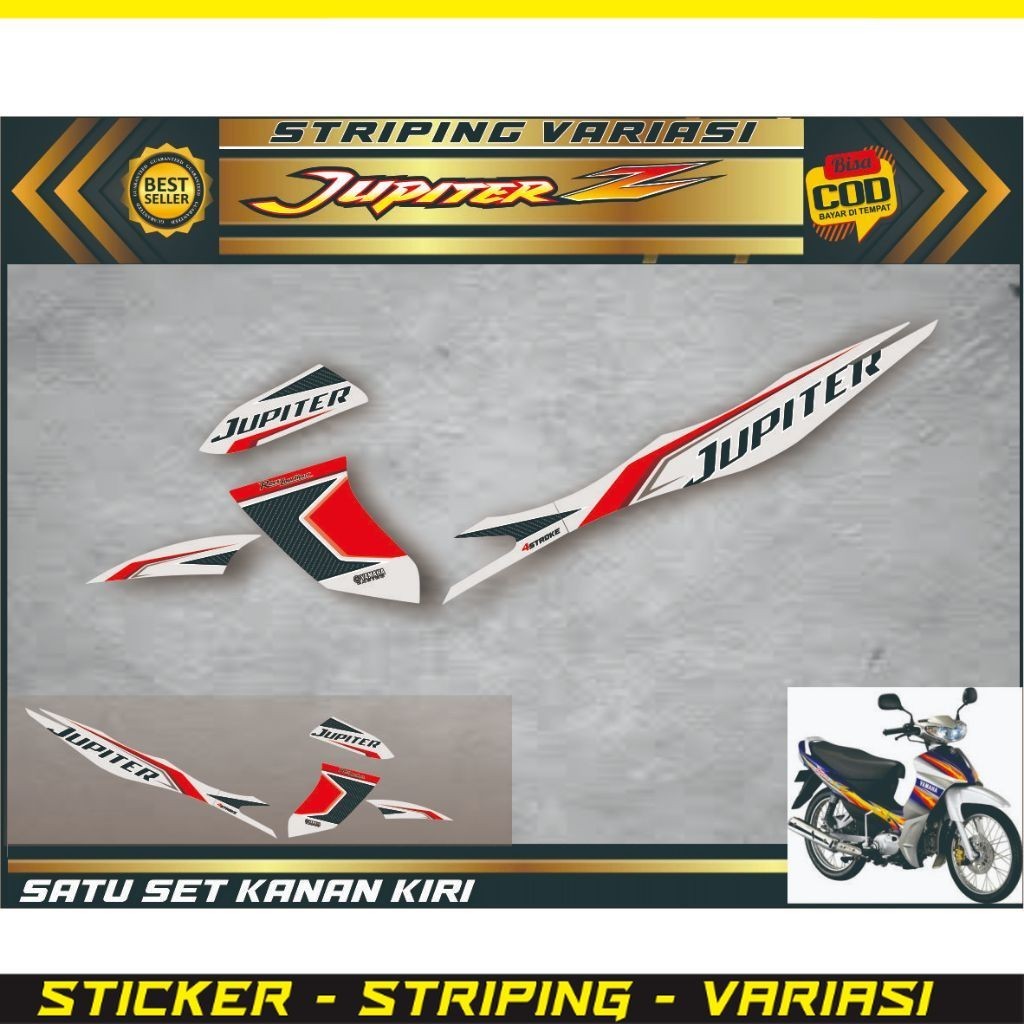 COD / striping jupiter z old variasi stiker simple lis STRIPING SIMPLE