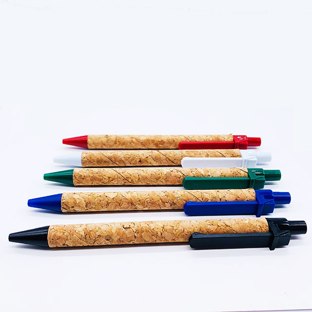 

Murah Logo Kustom Grosir Promosi Ramah Lingkungan Stok Panas Alami Warna Kayu Phellem Cork Pulpen Bola