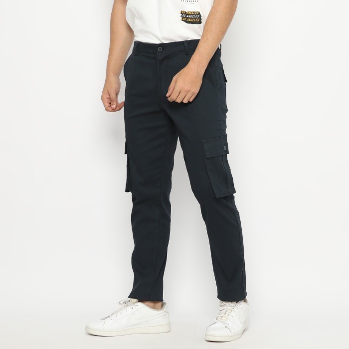 Code Male-Barnet CargoPants/Celana Cargo Panjang Pria stretchBlueblack - BlueBlack, XXL