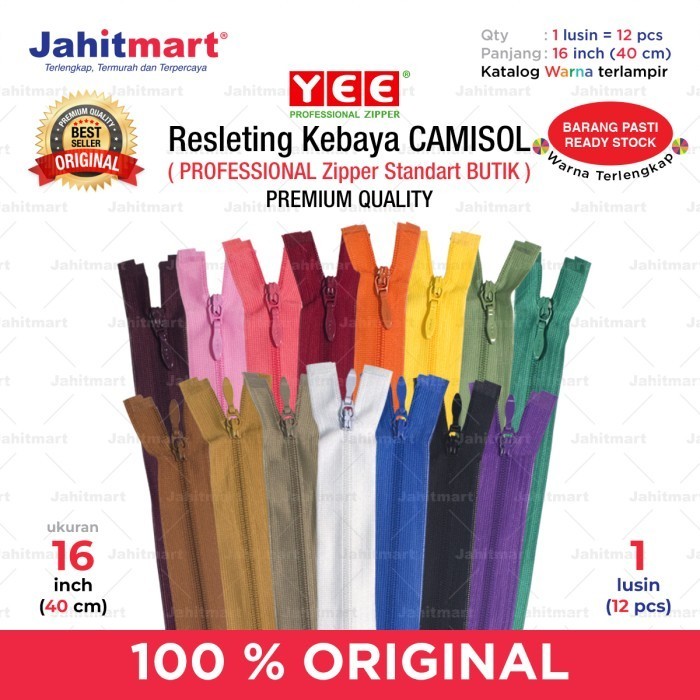 wnur3383_store-*Best Seller* RESLETING KEBAYA MERK "YEE" / CAMISOL 16 INCI (40CM) "LUSIN" - 501 (Put