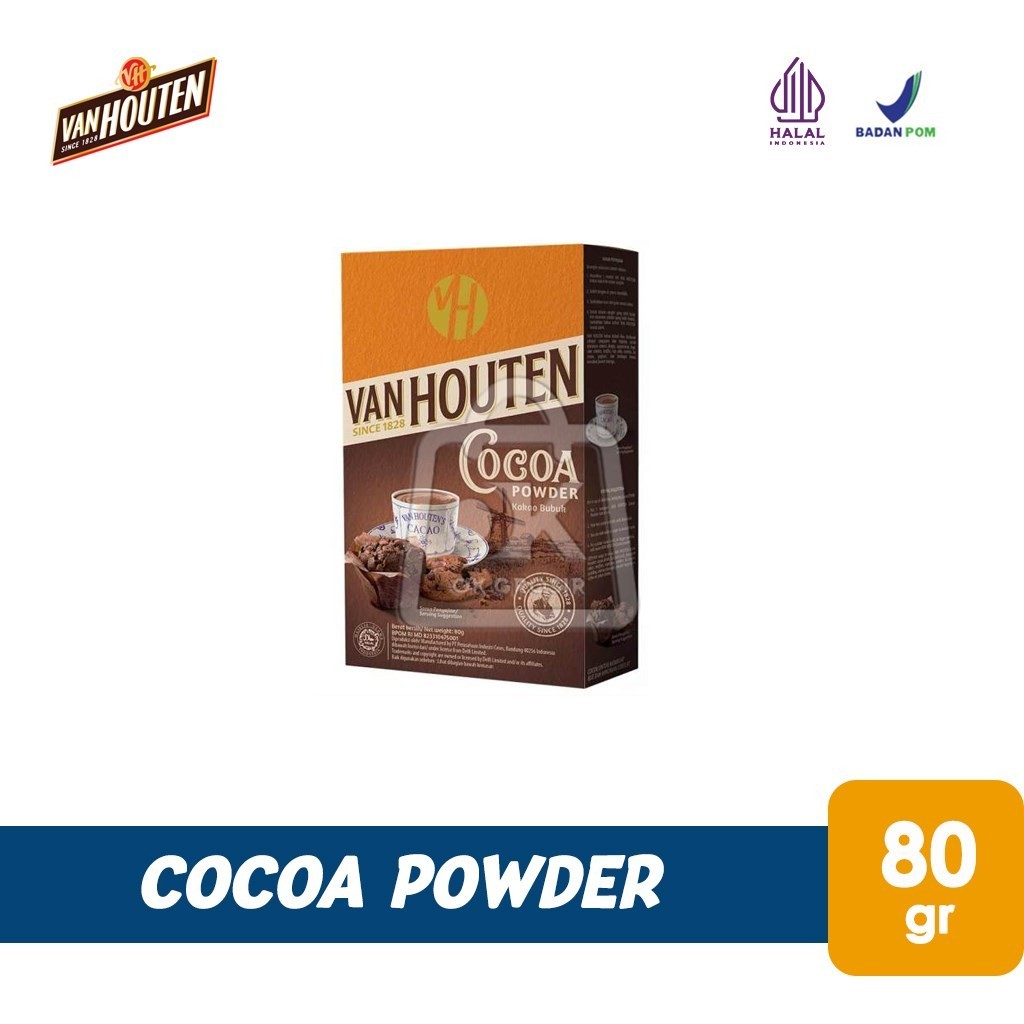 

Cocoa Powder Van Houten Bubuk Kakao Coklat Bubuk (Pack Asli 80 gr)