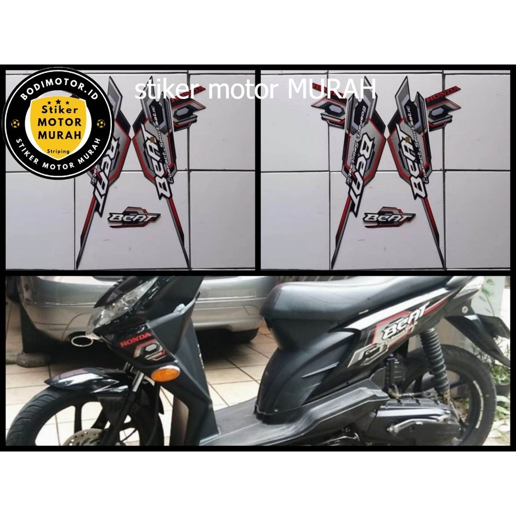 Stiker Striping Lis Les Bodi Motor Beat 2008 Karbu