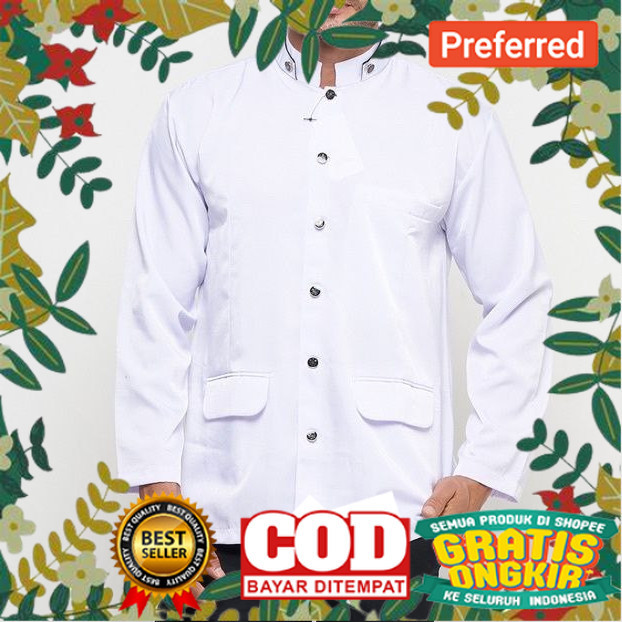 PROMO JASKO PUTIH MURAH /JASKO POLOS PREMIUM/JASKO POLOS/JAS KOKO PUTIH M L XL XXL/JAS KOKO DEWASA/J