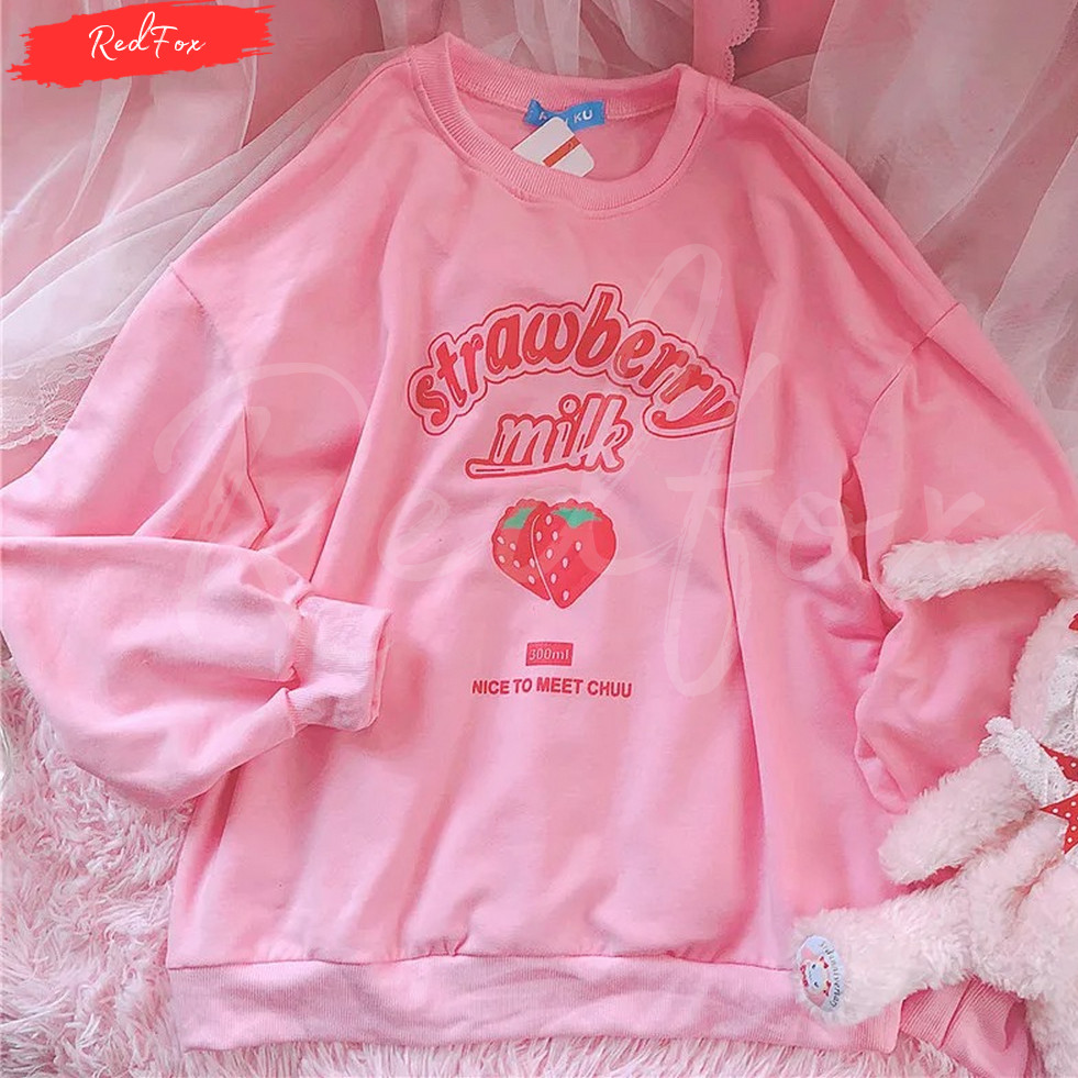 Crewneck Sweater Hoodie Anak Perempuan Hodie Umur 2-16 Tahun Bahan Fleece Tebal Premium Gramasi 280g