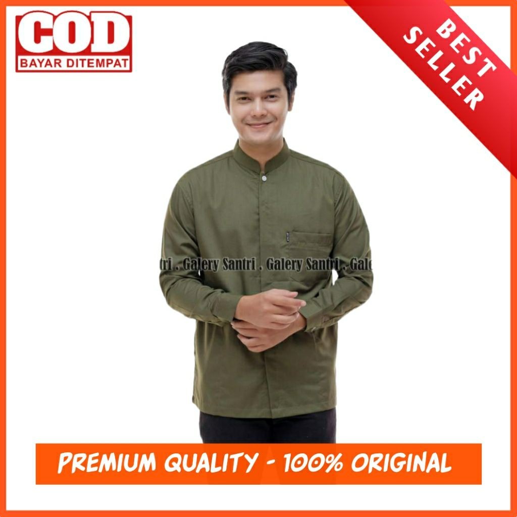 Koko Yamani Premium / Baju Koko Lengan Panjang / Baju Polos Lengan Panjang Koko Yaman / Koko Pria De