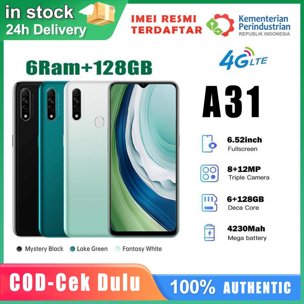 hp murah cuci gudang bisa cod HP A31 RAM 6 128 GB murah handphone smartphone