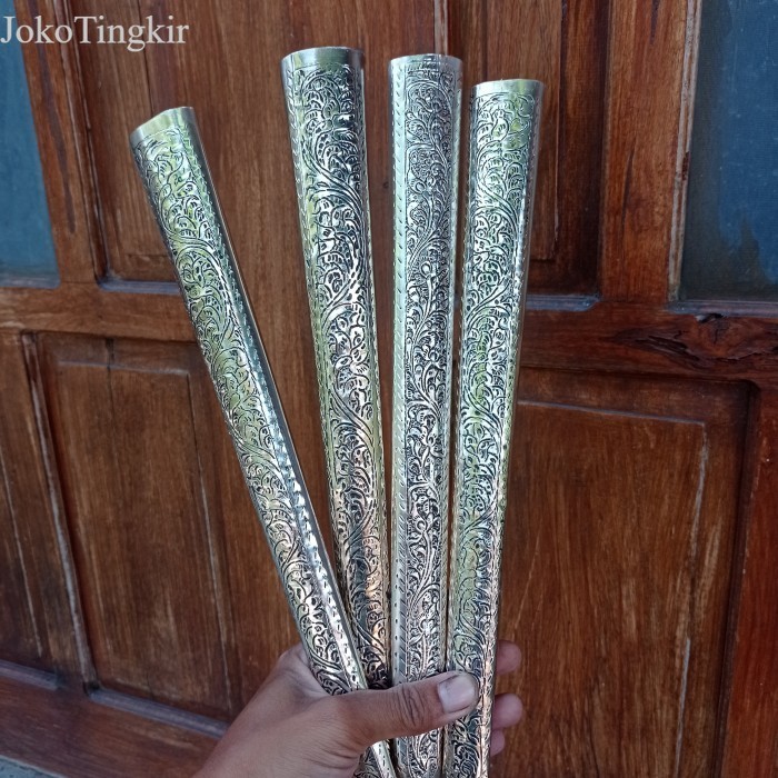 

pendok solo tatahan tebal 0.25mm lapis perak antik