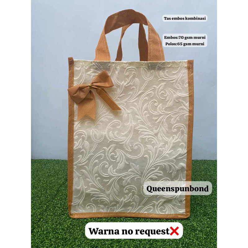 

[READY HARGA GROSIR] HARGA LUSIN (12 BIJI) - TAS HAJATAN NASI EMBOS KOMBINASI SIZE 22x22x30 [BISA COD]