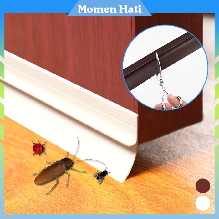 Penutup Celah Bawah Pintu / Door Bottom Seal Anti-Debu Anti Air - Cokelat