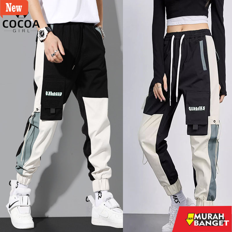 Celana panjang denim wanita- Celana cargo  wanita highwaist celana joger wanita jumbo celana panjang