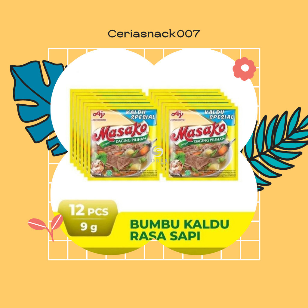 

Masako Kaldu Rasa Sapi Bubuk Sachet 9 gr - 1 Renteng isi 12 pc