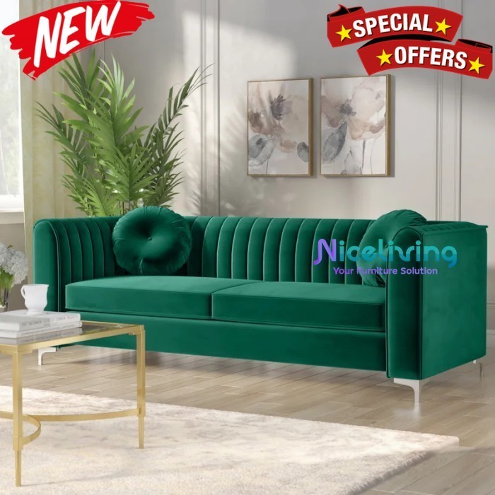 Kursi sofa panjang kaki besi terbaru bangku sofa mewah terbaik Indonesian Furniture