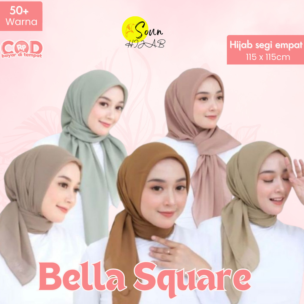 Hijab Bella Square / Bella Square Segi Empat Polycotton