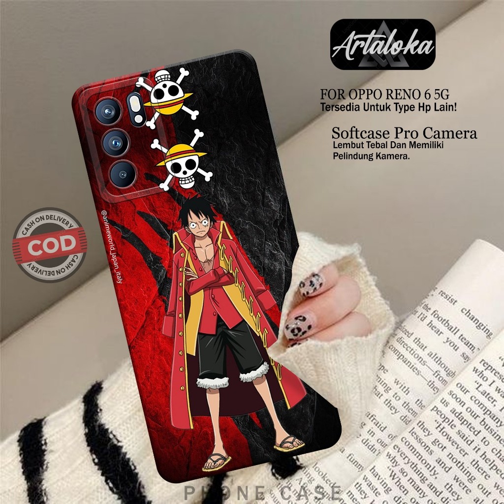 Softcase Hp Oppo Reno 6 5G Fashion Case Anime Case Oppo Reno 6 5G Silikon TPU Pro Camera Casing Oppo