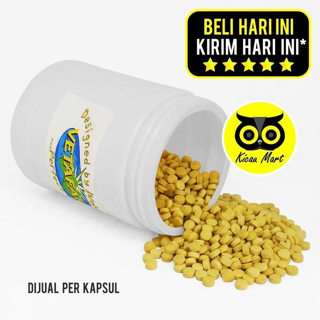 KICAU MART OBAT BURUNG LIVERTONIC VETAFARM KAPSUL BUTIR PIL VITAMIN HATI PENDETOX RACUN MERPATI BALA