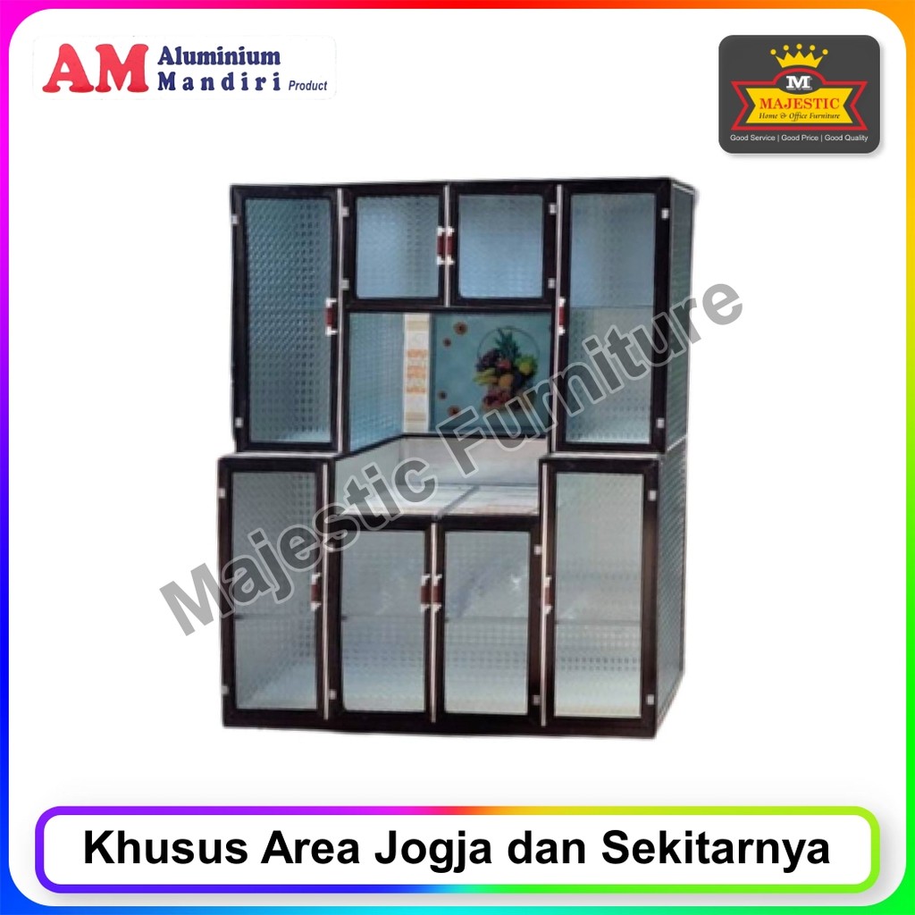 Rak Piring Alumunium Mandiri Jumbo Coklat 120 Mini (Jogja)