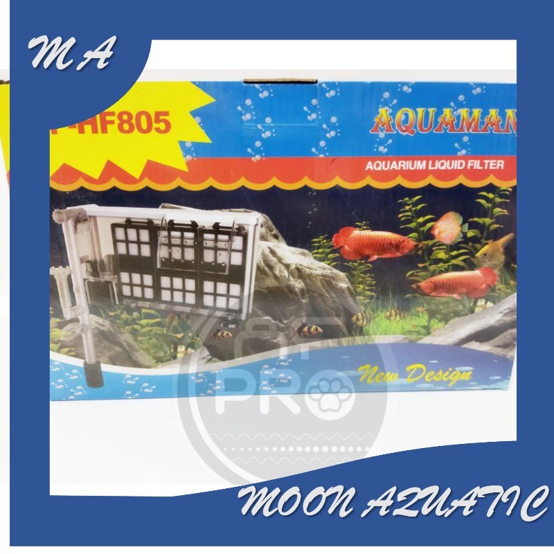 Pompa aquarium filter gantung hanging filter AQUAMAN WP HF 805 hf805 1000 liter per jam untuk aquari