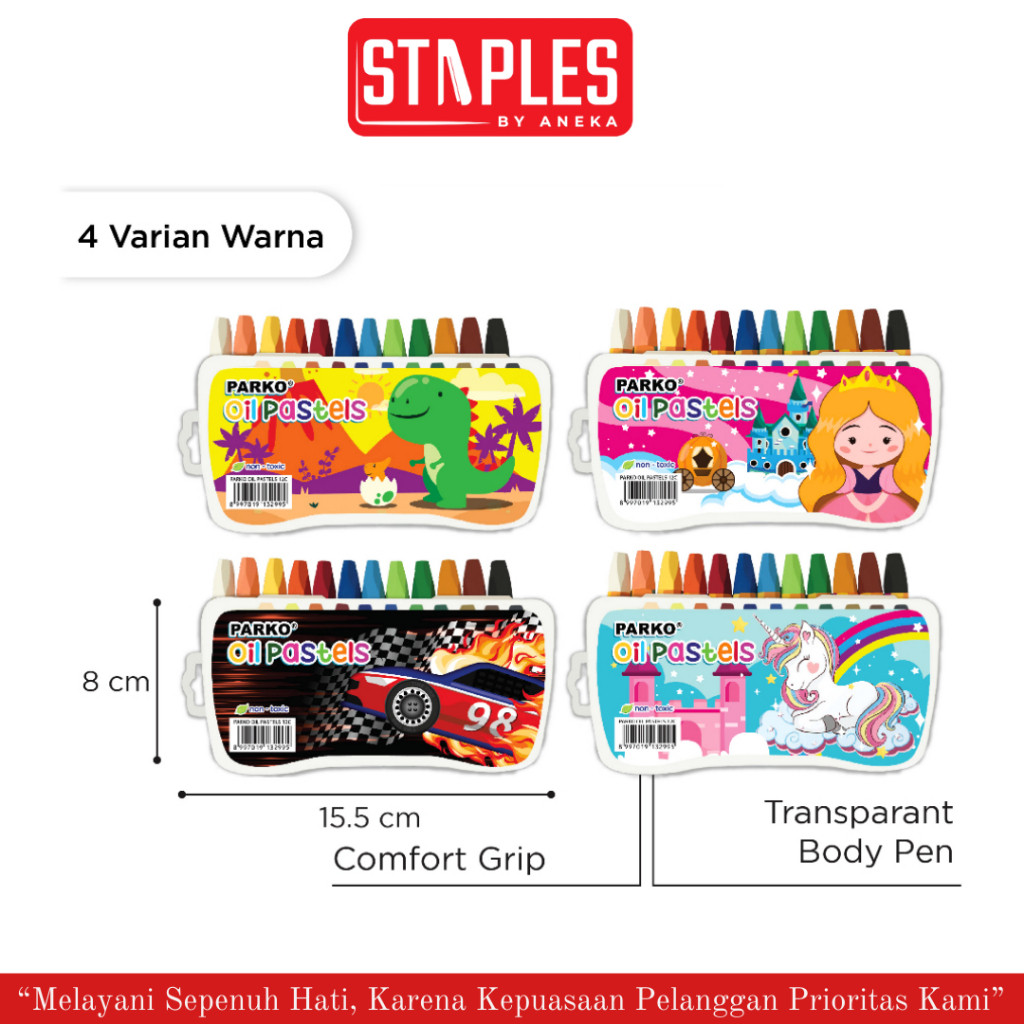 

Parko Crayon Oil Pastel 12 Warna / Crayon Fancy / Crayon 12 Warna