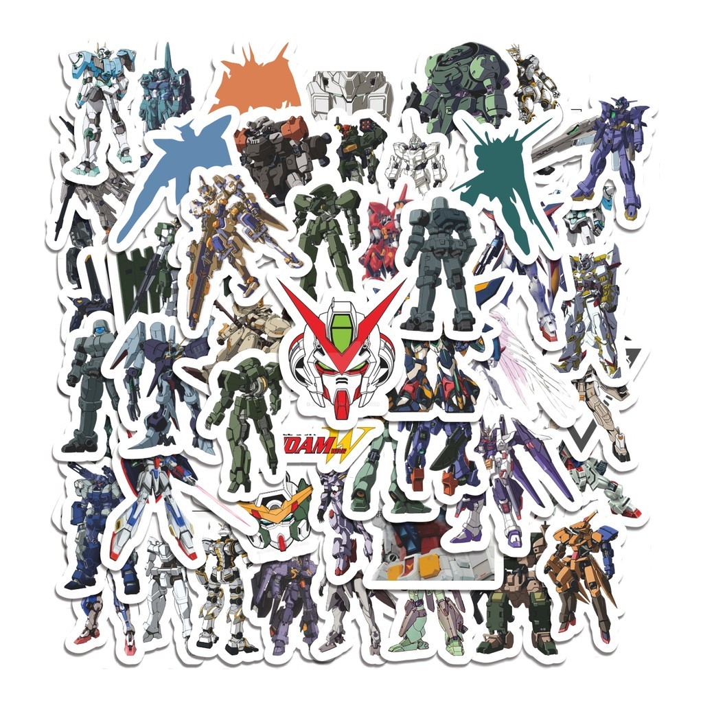 

COD 50 Pcs Stiker Gundam wing Lucu Anti Air Untuk Dekorasi Notebook Sepeda Skateboard Handphone