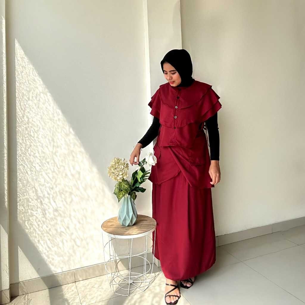 CASHA - ZRX OOTD OUTFIT KASUAL WANITA ANCIKA / HYERI ONE SET / KASUAL OUTFIT SET WANITA CUTE / SETEL