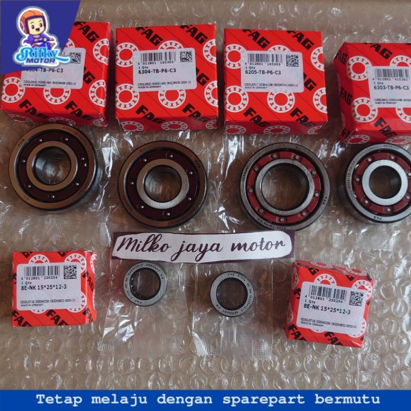 Bearing laher klaher mesin fullset kruk as gigi rasio racing keramik rx king k s rxk rxs rx spesial 