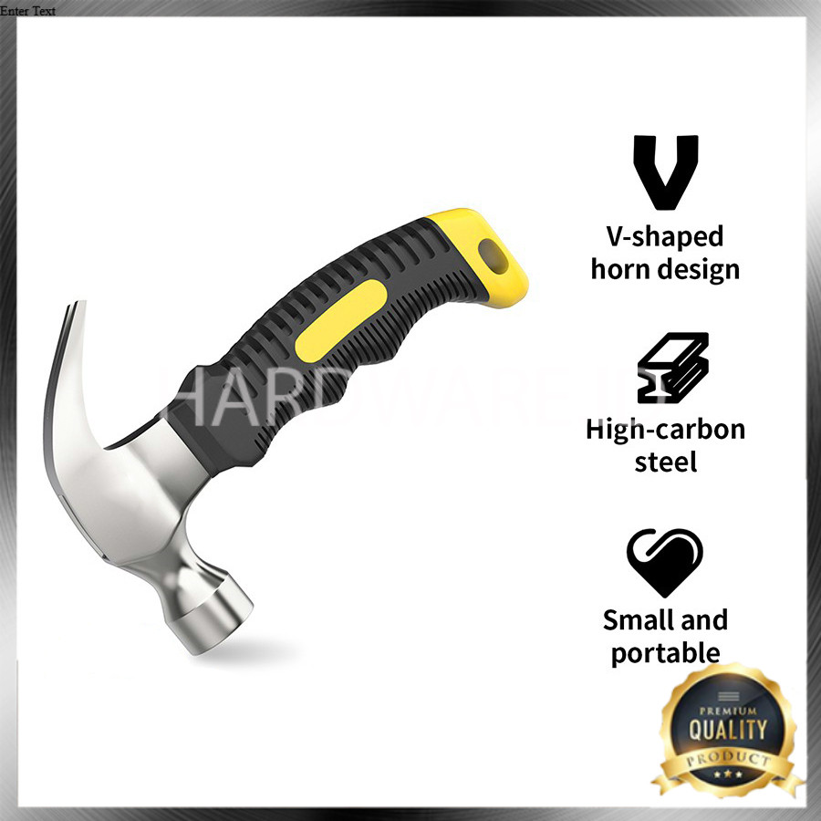 (HI) Palu Tekiro Kecil Mini Multifungsi Claw Hammer Portable High-Carbon Steel 50HRC
