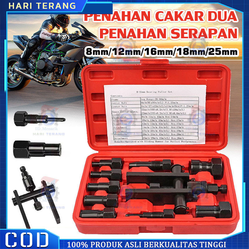 10pcs Tracker bearing Puller Set Treker Pencabut Bearing Set Treker Cabut Bearing Dalam Treker Pembu