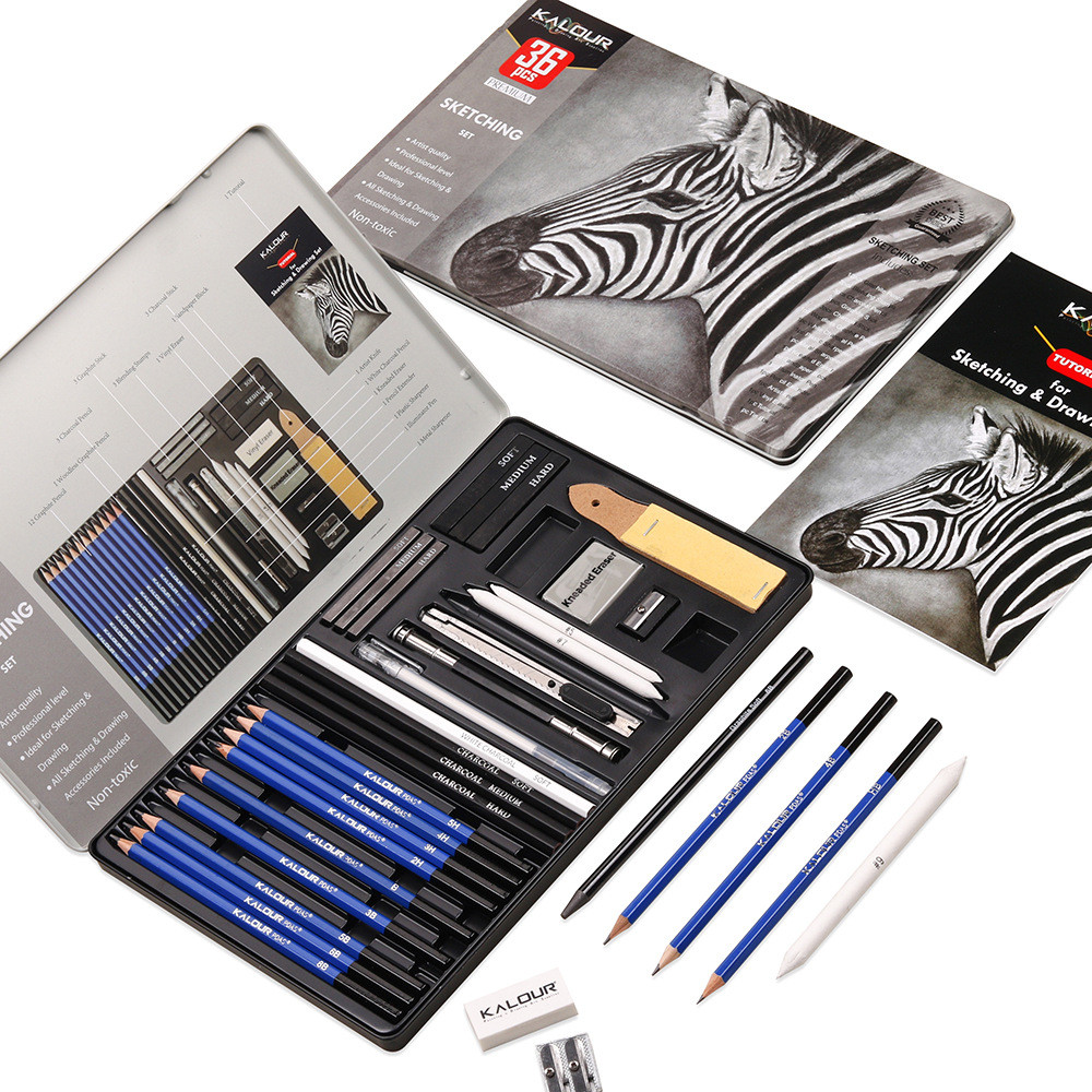 

Set 36 Alat Gambar Pensil Sketsa untuk Menggambar Profesional dan Seni Rupa