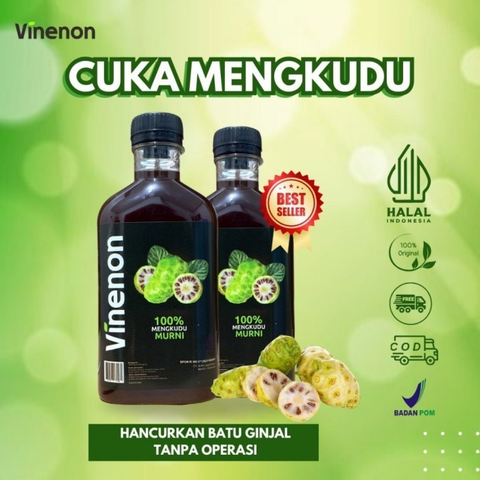 

VINENON Cuka Mengkudu Obat Kencing Batu Ginjal & Kontrol Gula Darah Tinggi Tanpa Efek Samping BPOM