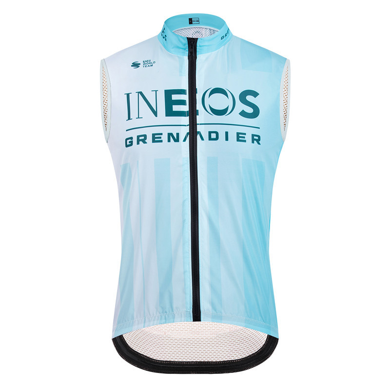 Ineos Spring and Autumn New Windproof Cycling Jersey Vest Bike Sleeveless Lightweight Breathable Ves