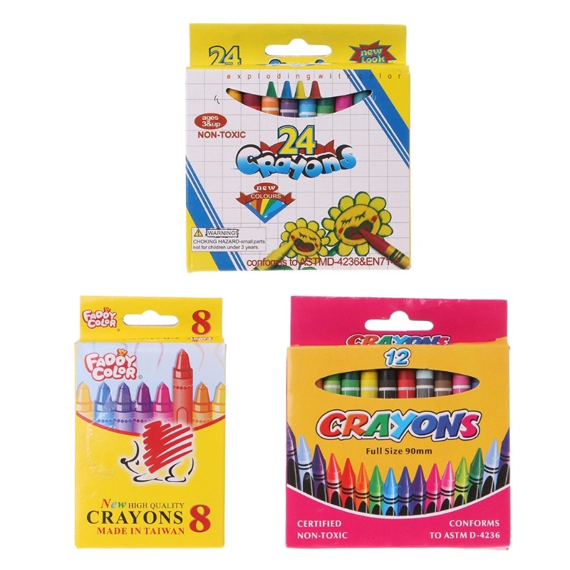 

Safety Student Drawing Crayons Set Colorful Kids Paint Stik Pen 8 /12 Color