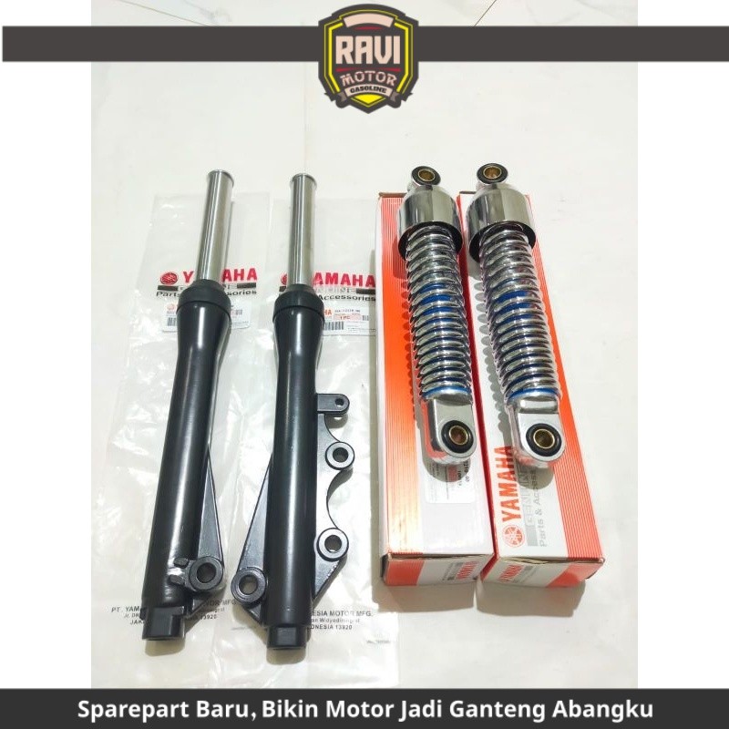 Shock breaker belakang+As shock tabung depan yamaha Vega R lama Crypton Fiz R 4ST
