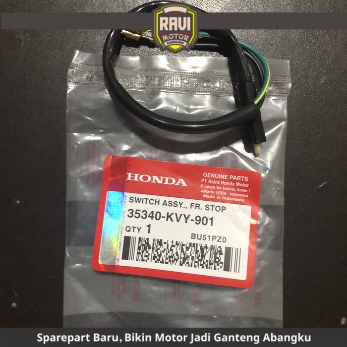 KVY SWITCH REM STOP KIRI BELAKANG KABEL MOTOR VARIO 110 CW CBS TECHNO BEAT KARBU SCOOPY SPACY OLD LA