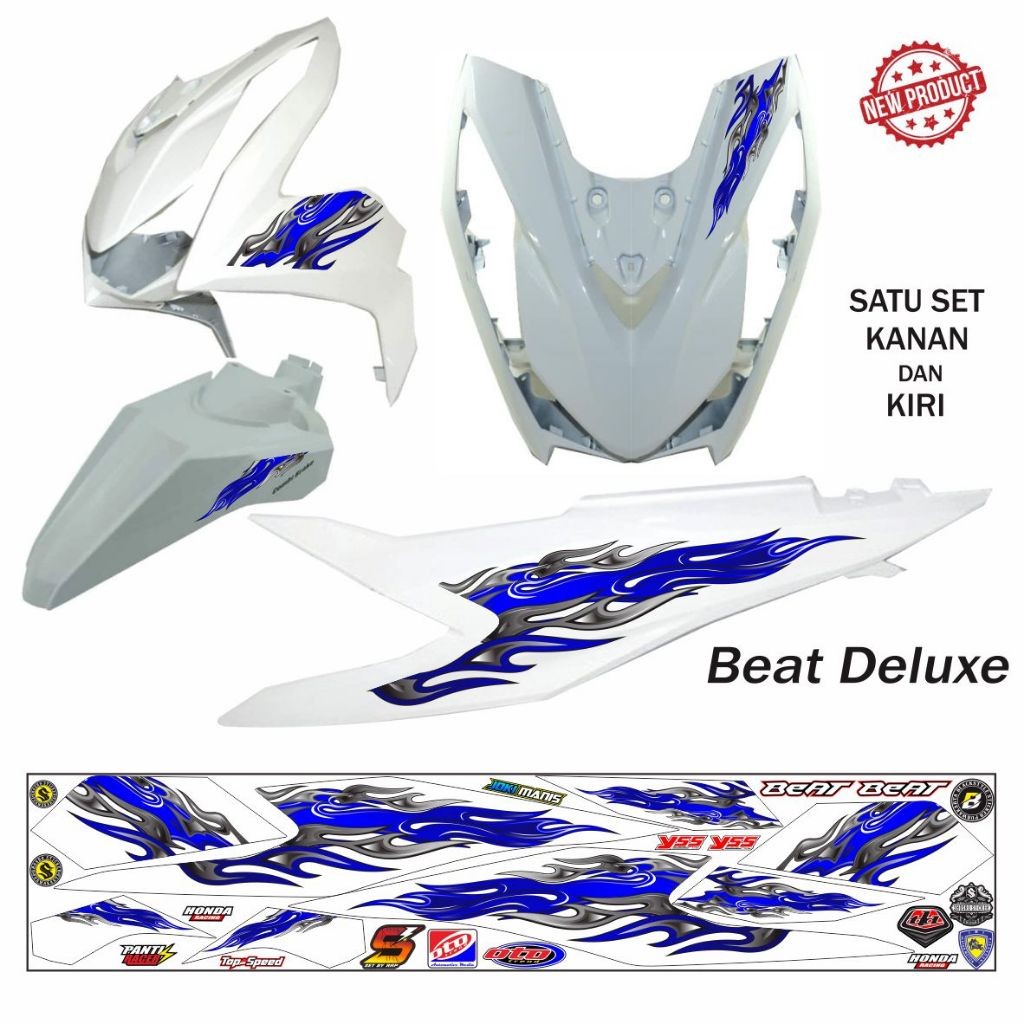 SETIKER MOTOR / STRIPING BEAT ISS DELUXE 2020 / 2023 / VARIASI HONDA BEAT DELUXE