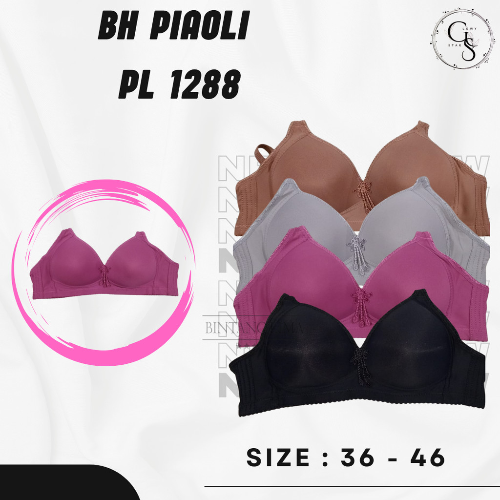 BH BRA Piaoli Cup Besar | BH Wanita Kait 3 | Lembut | jumbo | big size | model tali sport | import