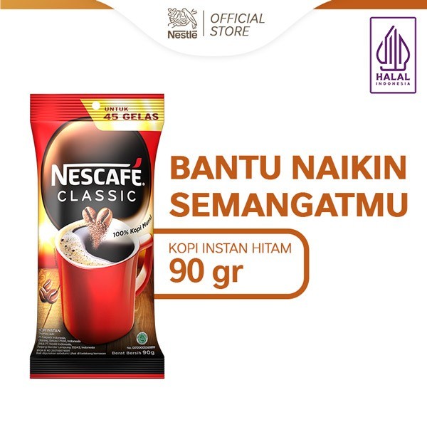 

NESCAFE CLASSIC Kopi Instan Sachet Bag 90gr