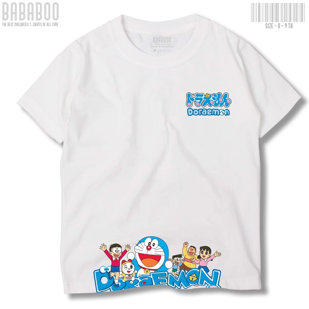 Baju Kaos Kartun Anak Doraemon Karakter Baju Distro Anak 1-12 Tahun