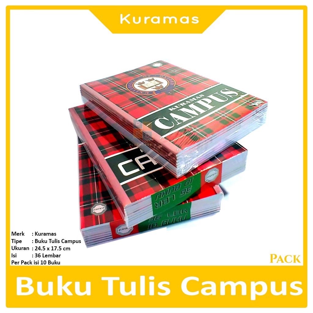 

Kuramas Buku Tulis Campus 36 Lembar - Pack
