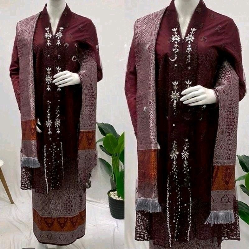KEBAYA anjani  (( free hijab )) >> Set Kebaya Songket Selendang / Kebaya Kartini V / Kebaya Ibu Besa